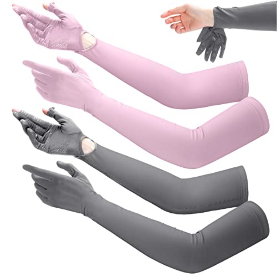 Touch Screen Gloves - 2 Pairs Women UV Long Sun