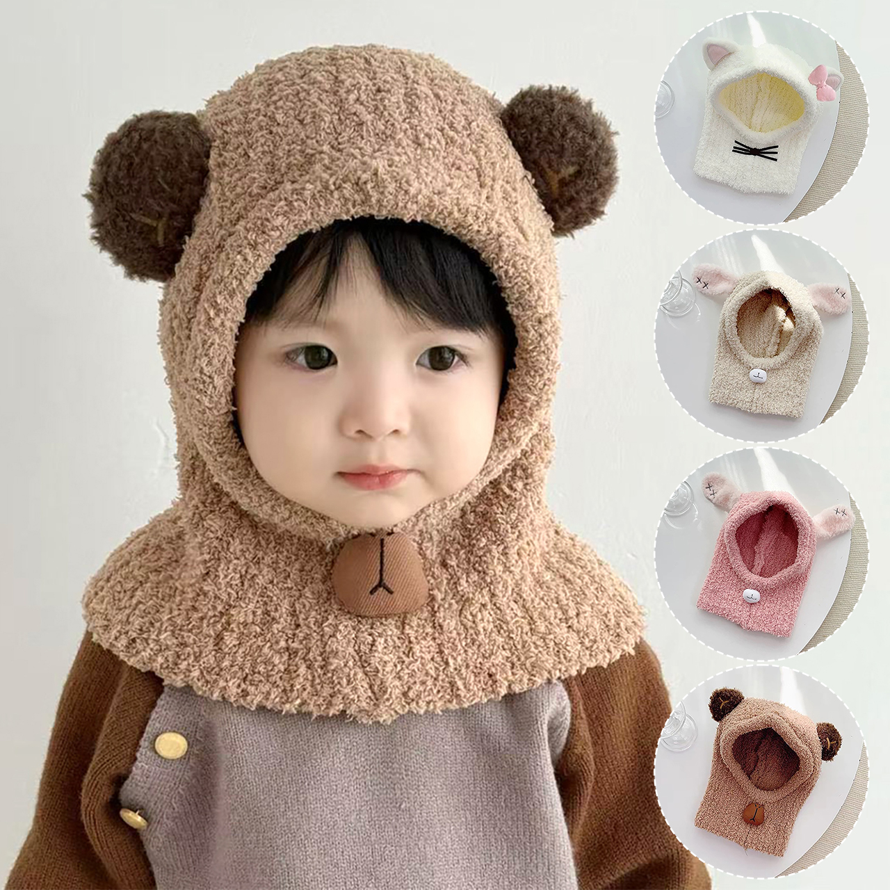 Cartoon Children Balaclava Hea – Knit Beanie Hat Warm recenzja i cena