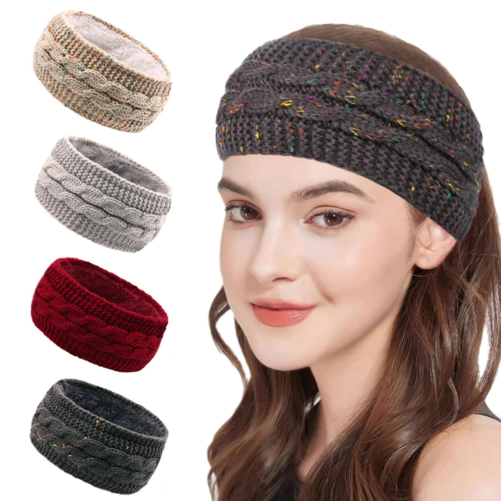 Winter Chunky Knit Women's Hea – Fleece Ear Warmer Band recenzja i cena