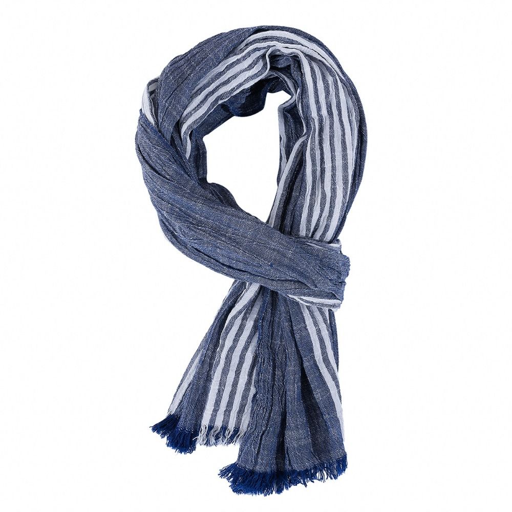 Cotton Linen Yarn-dyed Winter  – Wool Scarf Men recenzja i cena