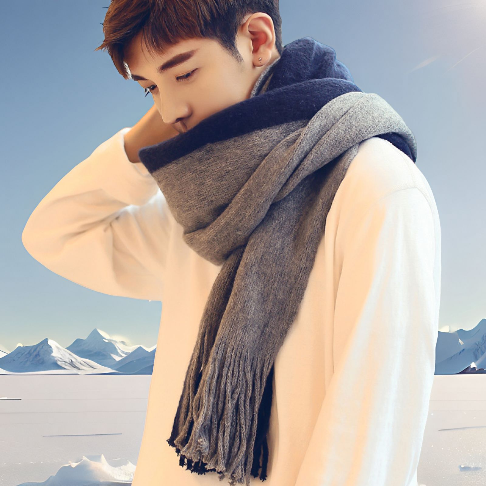 Designer Patchwork Patchwork S – Wool Scarf Men recenzja i cena