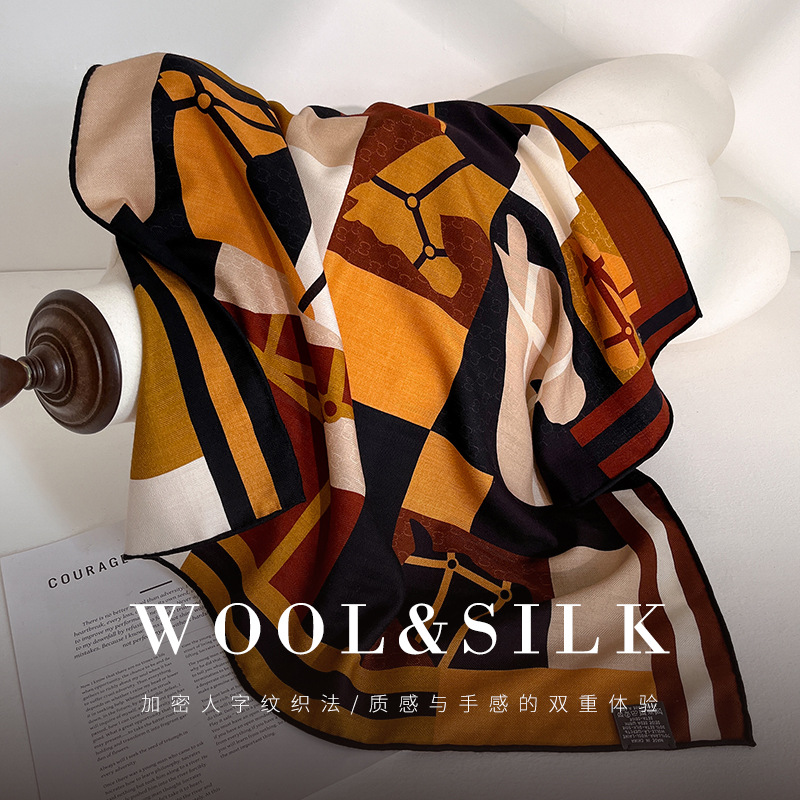 Geometric Segmented Abstract H – Shawl Wrap Winter recenzja i cena