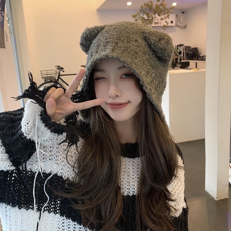 Autumn Winter Women Knit Hat C – Knit Beanie Hat Warm recenzja i cena