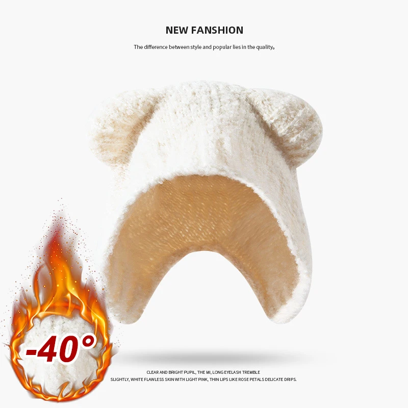 Autumn Winter Women Knit Hat C – Knit Beanie Hat Warm recenzja i cena