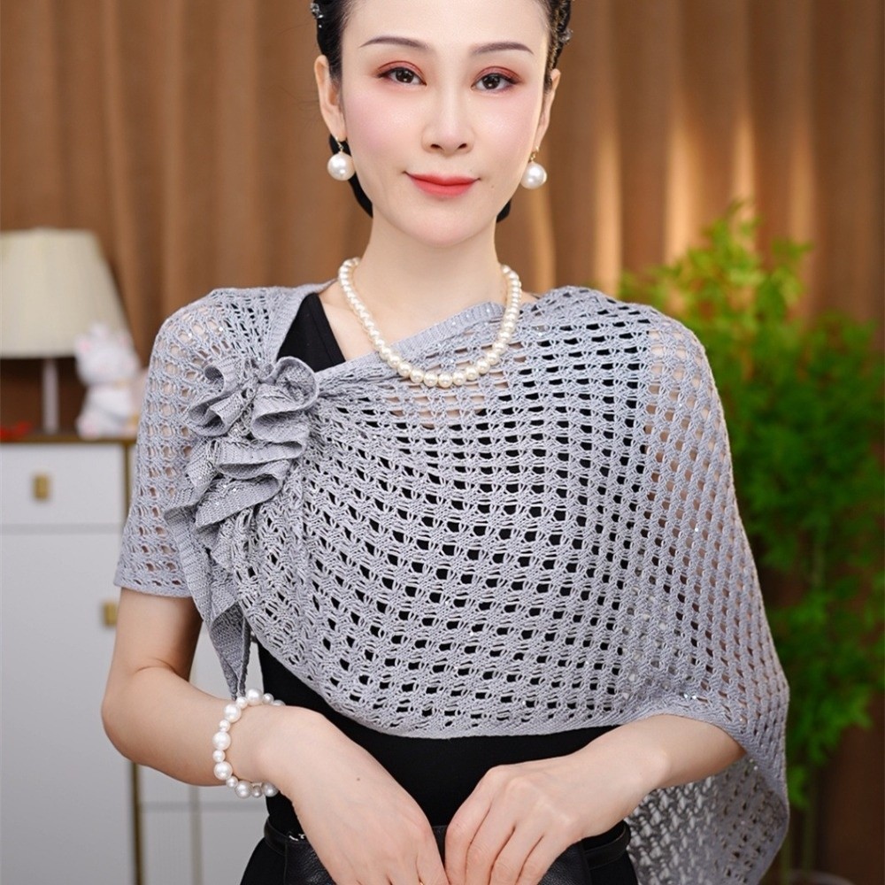 Sparkly Design Hollow Out Card – Shawl Wrap Winter recenzja i cena