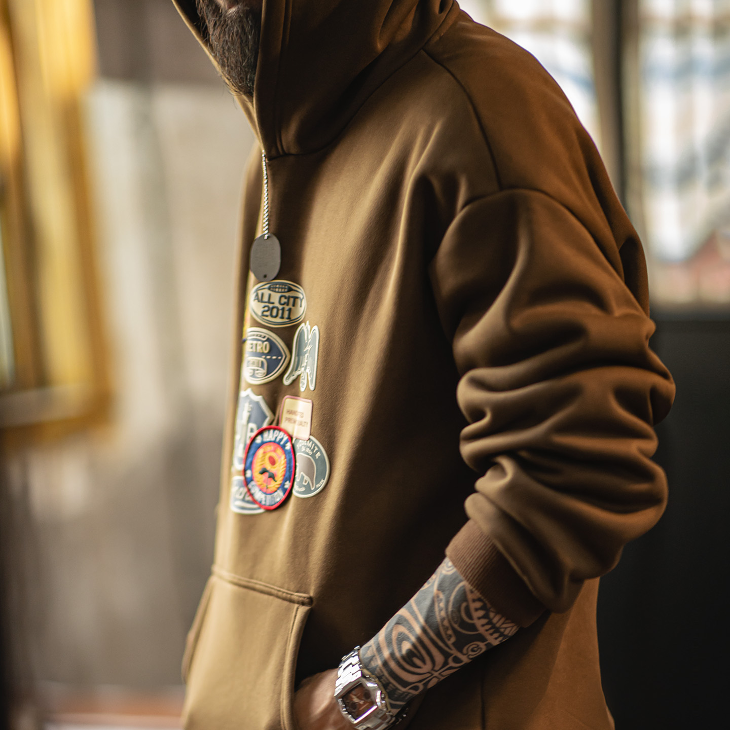 Maden Vintage Men's Embroidere – Sherpa Hoodie Fleece recenzja i cena