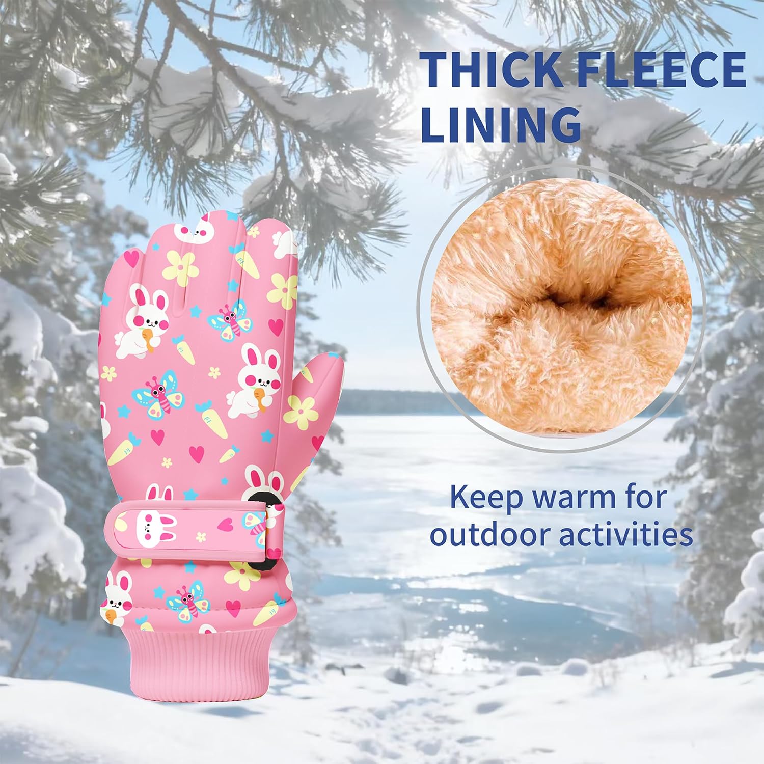 Kids Winter Snow Gloves, Water – Snow Glove Insulated recenzja i cena