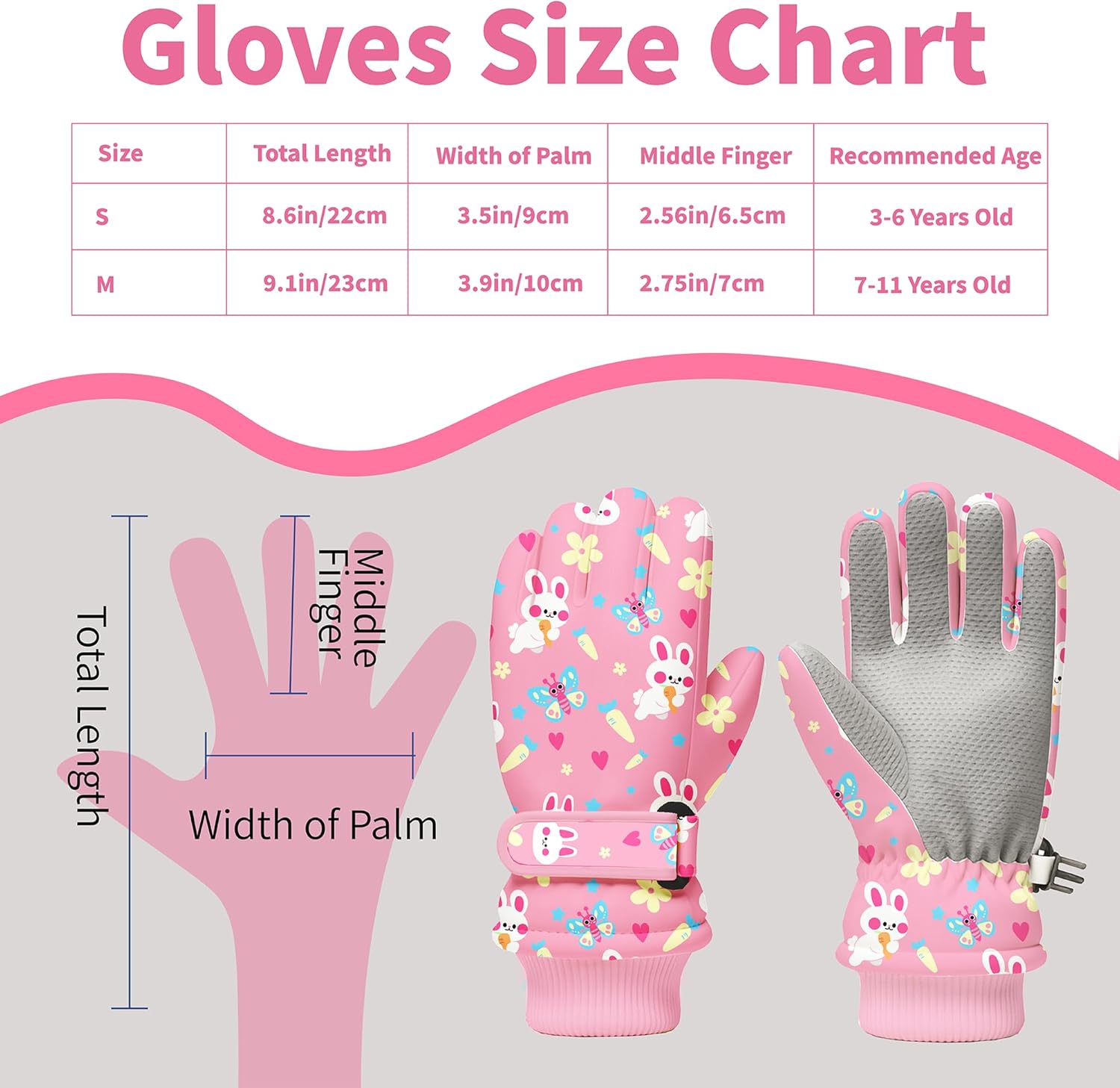 Kids Winter Snow Gloves, Water – Snow Glove Insulated recenzja i cena