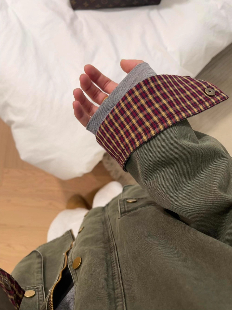 Vintage Army Green Denim Jacke – Down Jacket Packable recenzja i cena