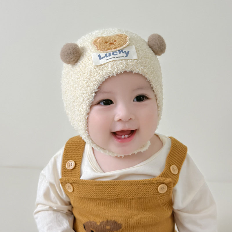 Cute Bear Baby Ear Protection  – Knit Beanie Hat Warm recenzja i cena