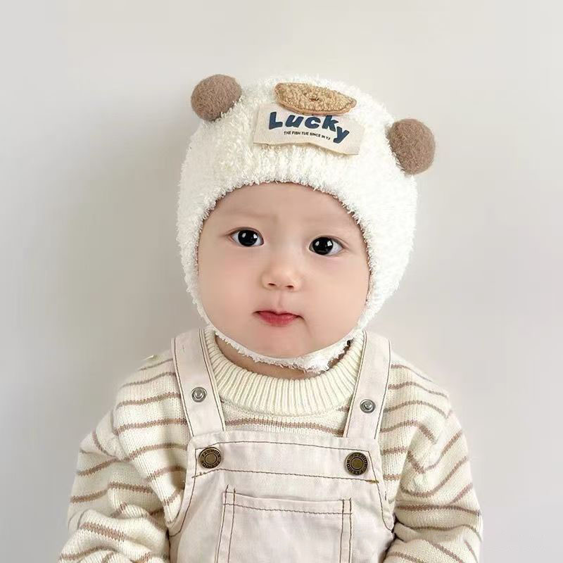Cute Bear Baby Ear Protection  – Knit Beanie Hat Warm recenzja i cena