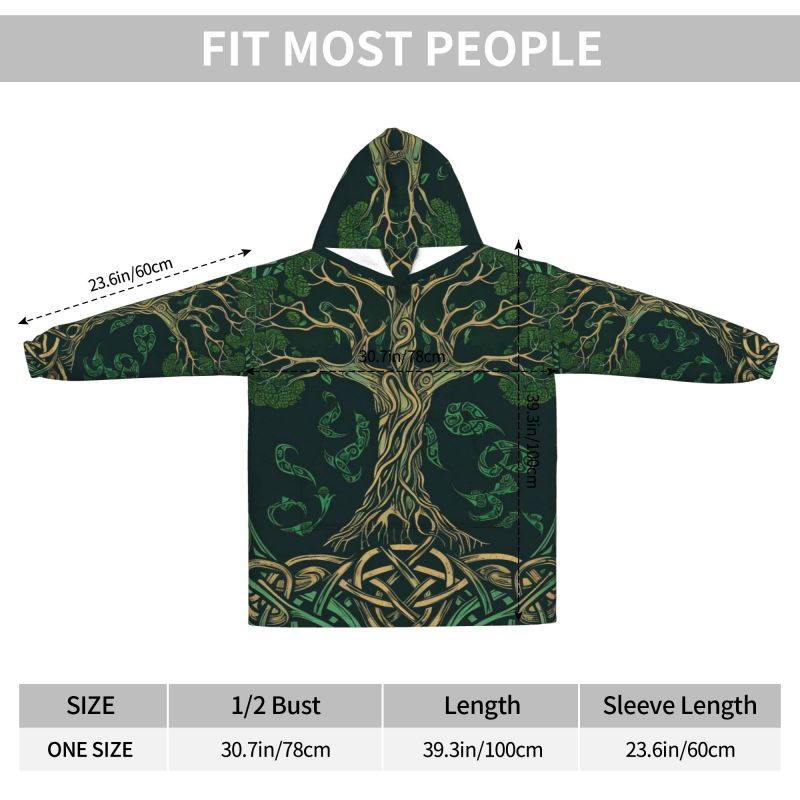 Tree of Life Celtic Pattern Bl – Sherpa Hoodie Fleece recenzja i cena
