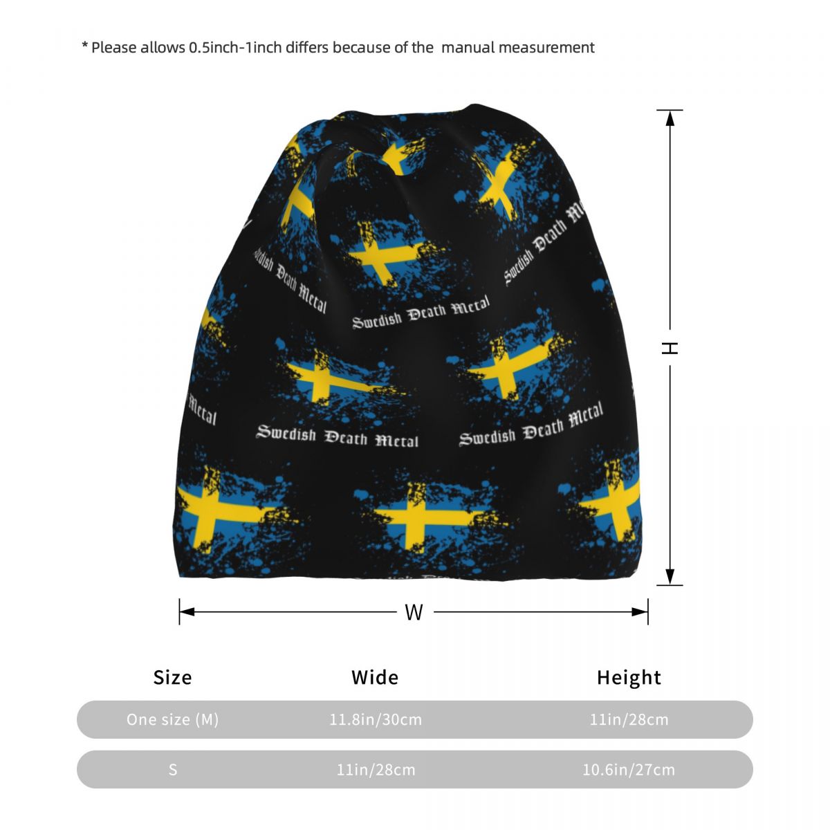 Swedish Death Metal Band Black – Knit Beanie Hat Warm recenzja i cena