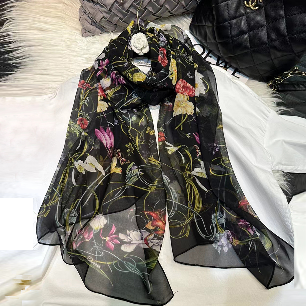 BYSIFA|New Black Pure Silk Wom – Shawl Wrap Winter recenzja i cena