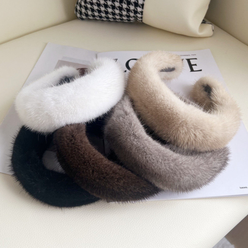 Real Mink Fur Headband Natural – Winter Headband Fleece recenzja i cena