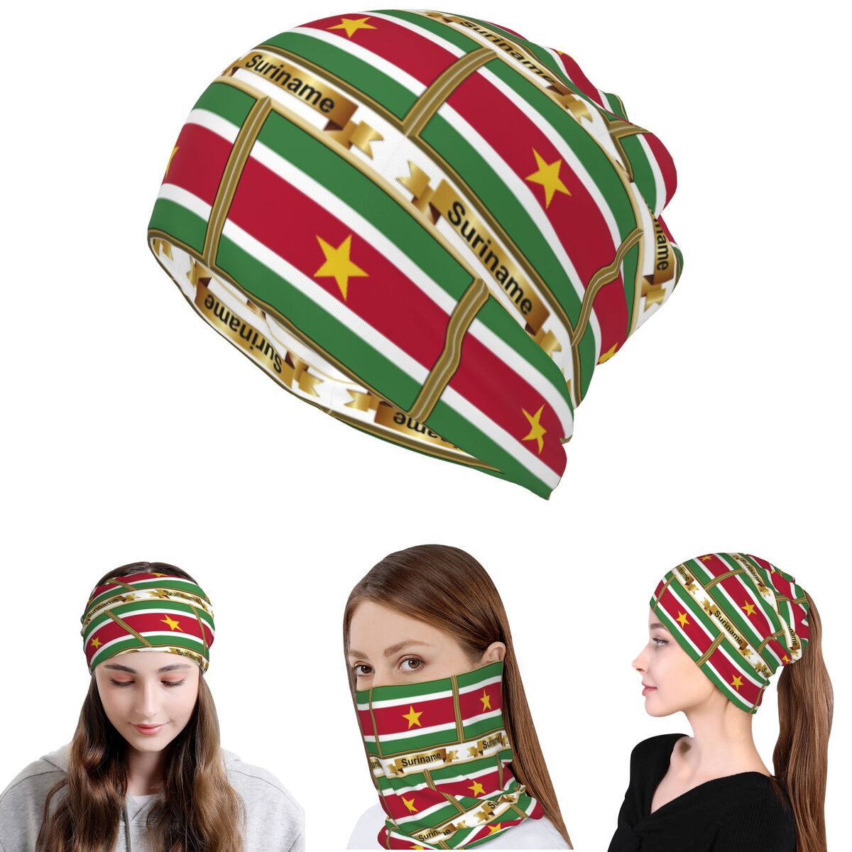 Suriname Flag Products (N) Ban – Knit Beanie Hat Warm recenzja i cena