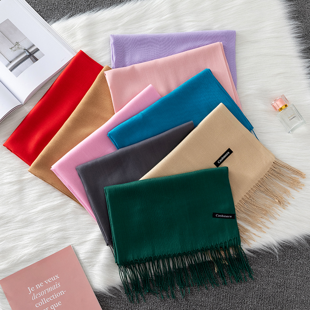 Women Solid Scarf Cashmere Fee – Cashmere Pashmina Wrap recenzja i cena