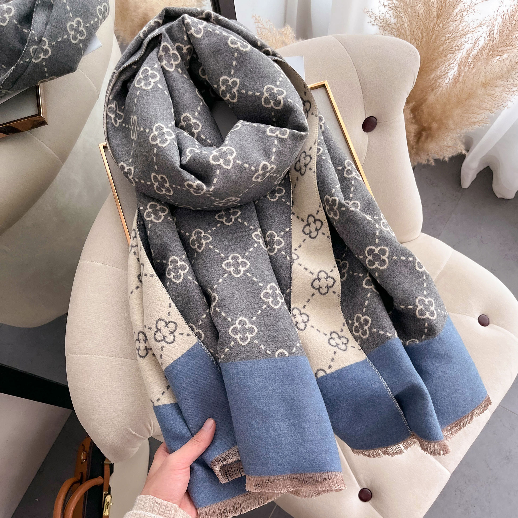 NEW Luxury Winter Thick Warm S – Wool Scarf Men recenzja i cena
