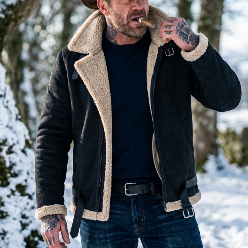 Men Winter Faux Suede Jacket F – Down Jacket Packable recenzja i cena