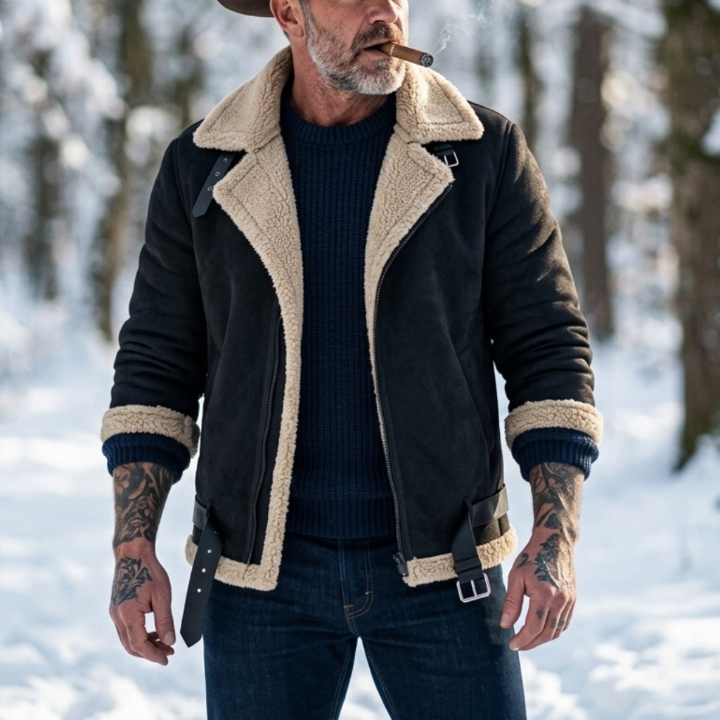 Men Winter Faux Suede Jacket F – Down Jacket Packable recenzja i cena