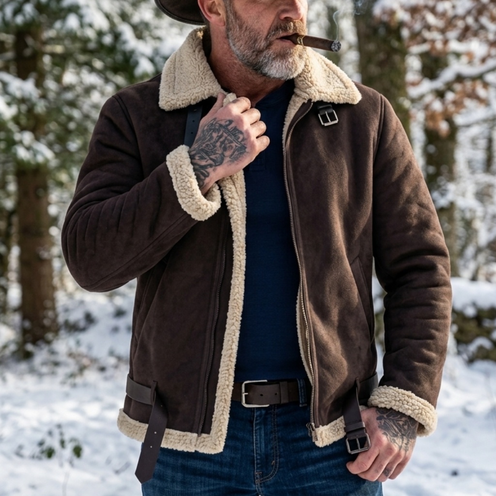 Men Winter Faux Suede Jacket F – Down Jacket Packable recenzja i cena