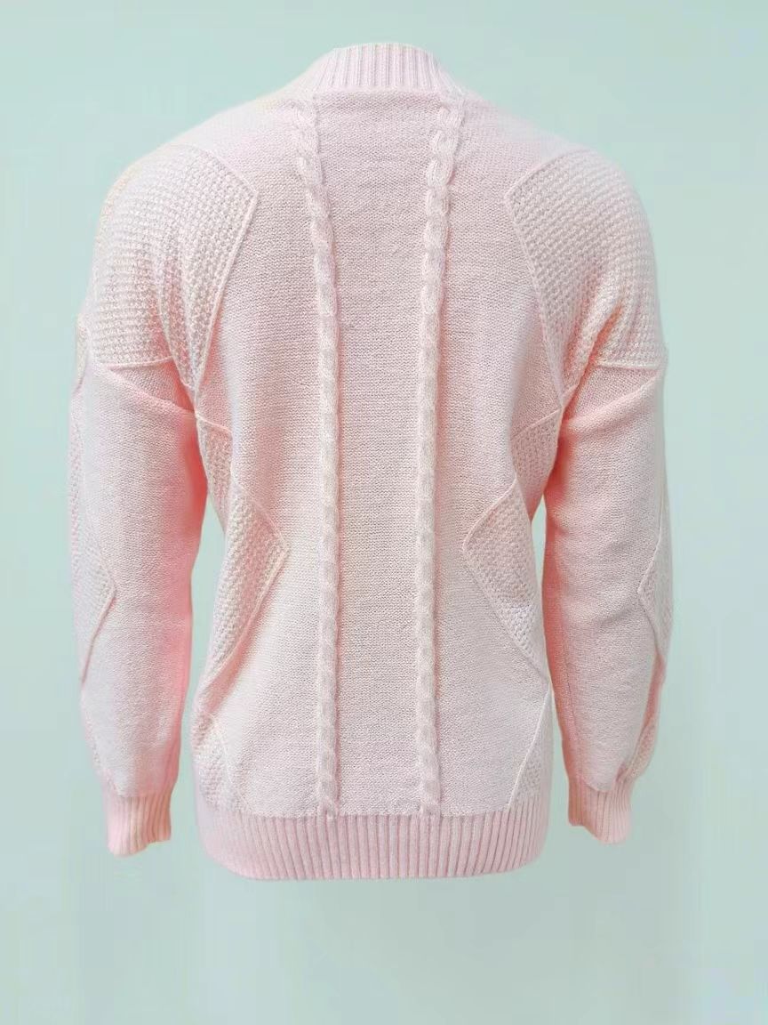 Women V Neck Cable Knit Cardig – Down Jacket Packable recenzja i cena