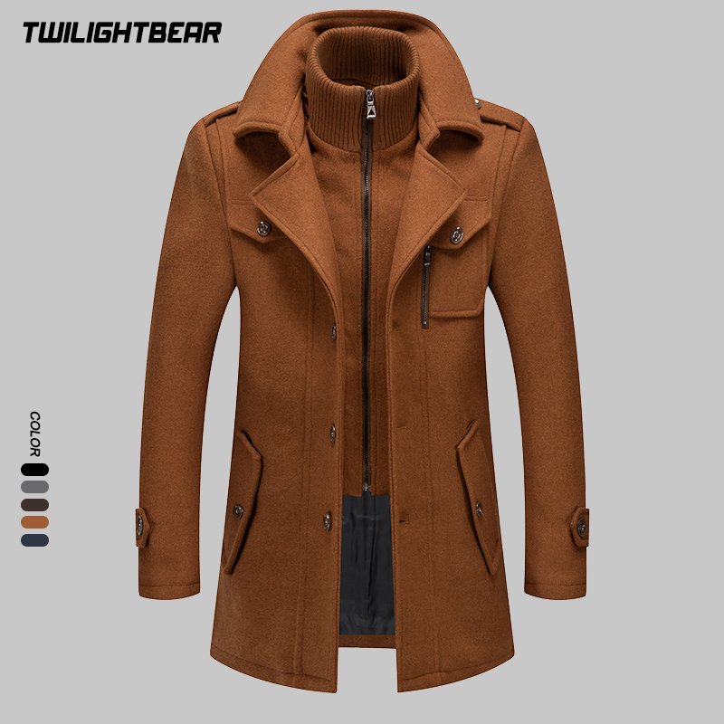 Winter Men's Wool Coat Oversiz – Wool Coat Peacoat recenzja i cena
