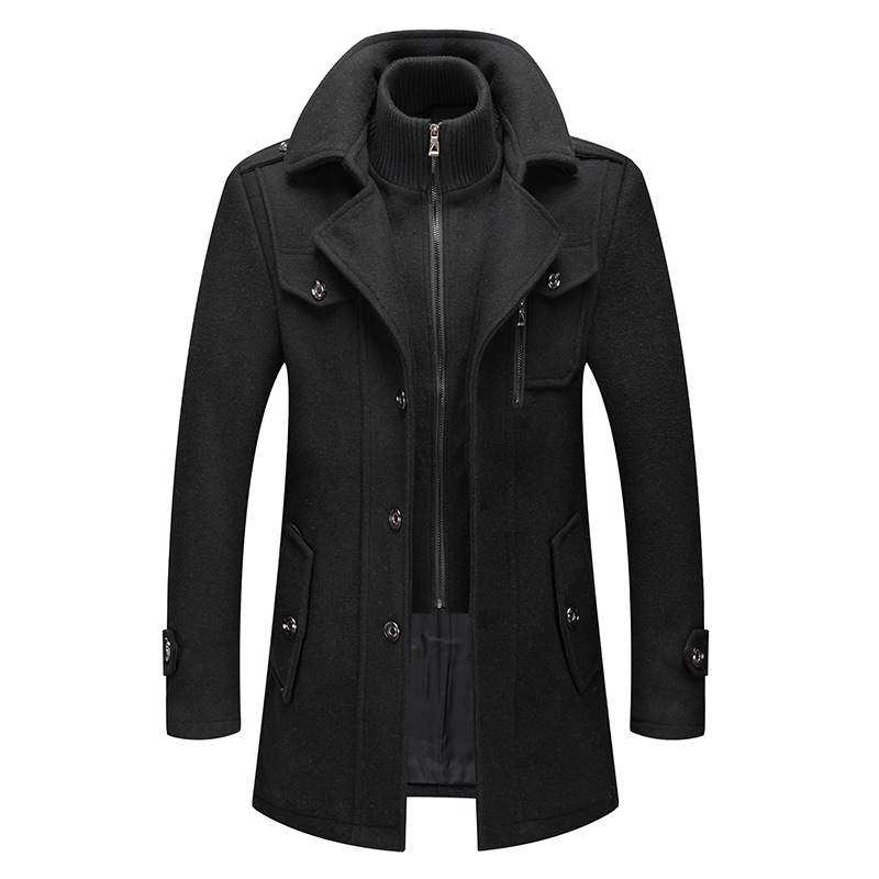 Winter Men's Wool Coat Oversiz – Wool Coat Peacoat recenzja i cena