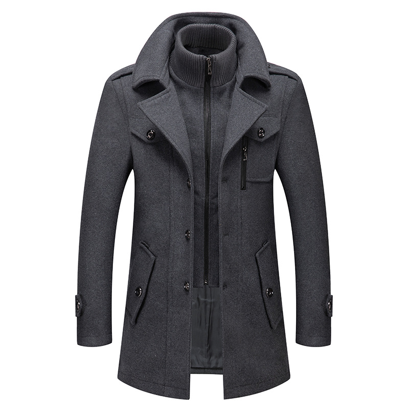 Winter Men's Wool Coat Oversiz – Wool Coat Peacoat recenzja i cena