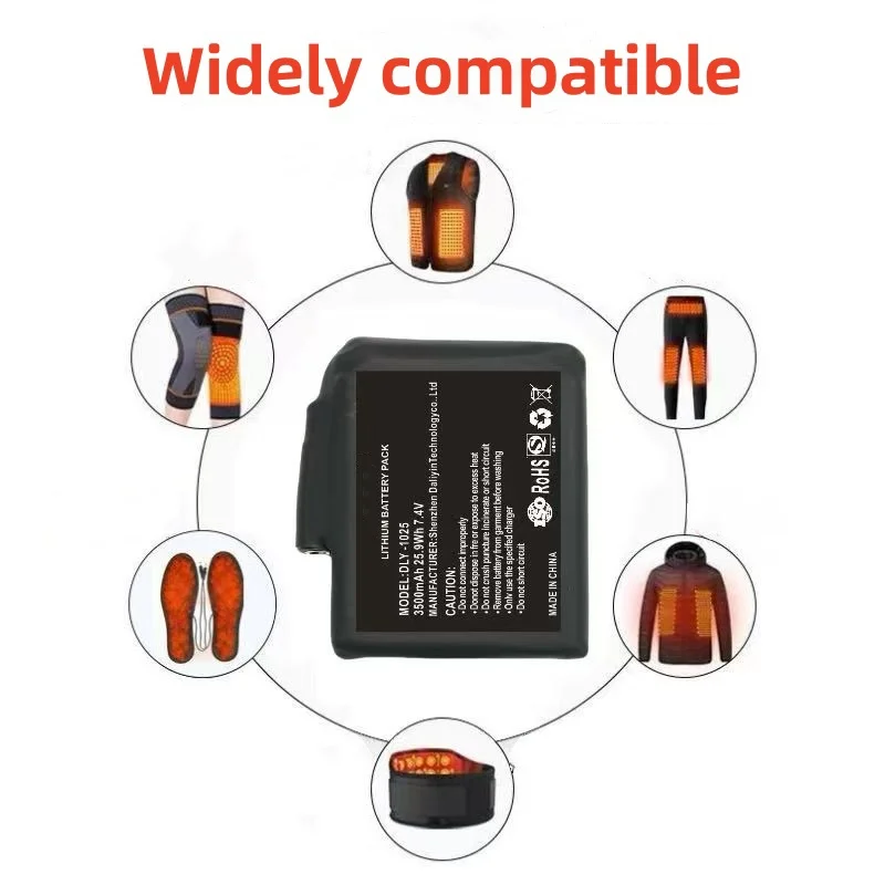 New High-quality7.4 V, 5000mAh – Heated Vest Battery recenzja i cena