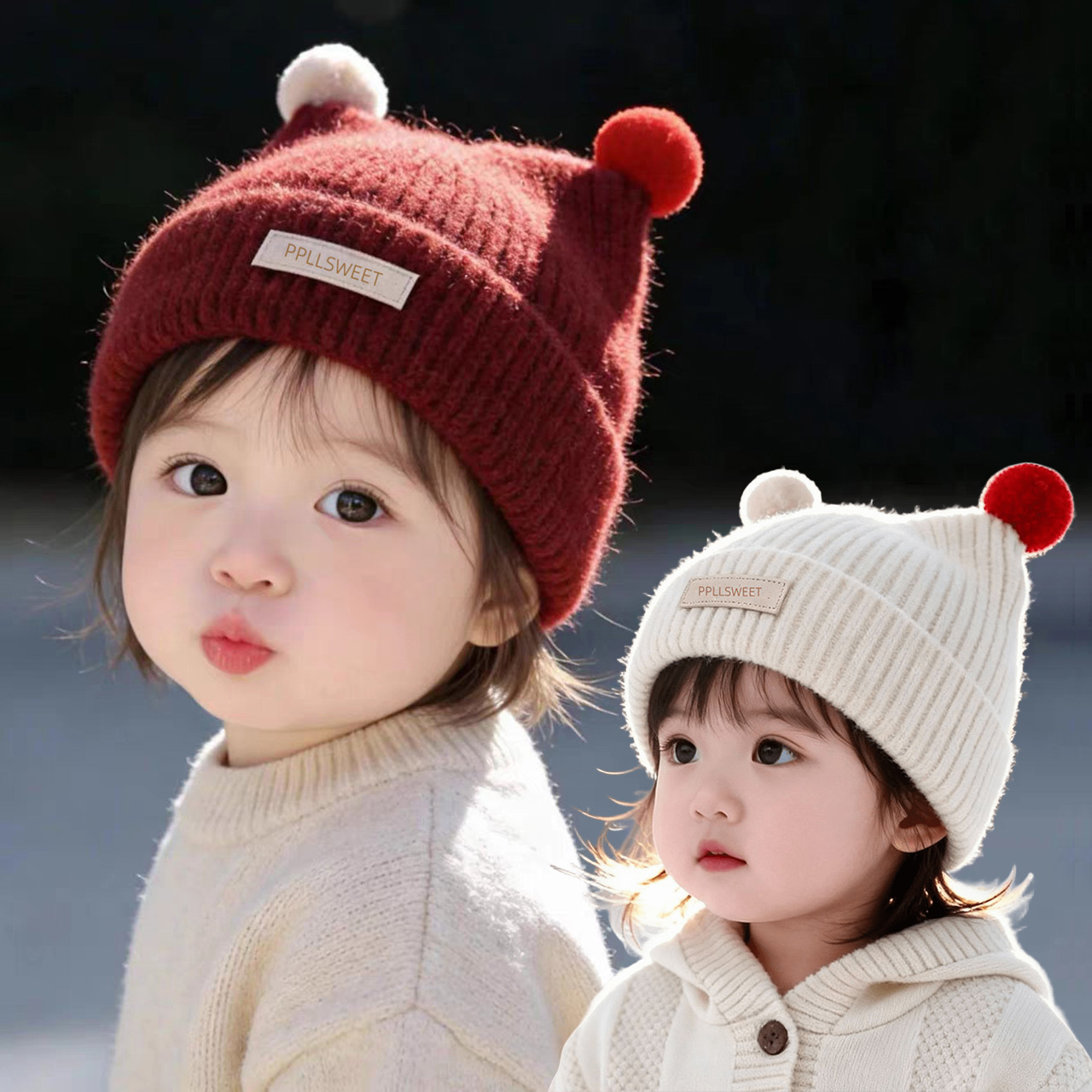 1-4Year Baby Knitted Hat Cute  – Knit Beanie Hat Warm recenzja i cena