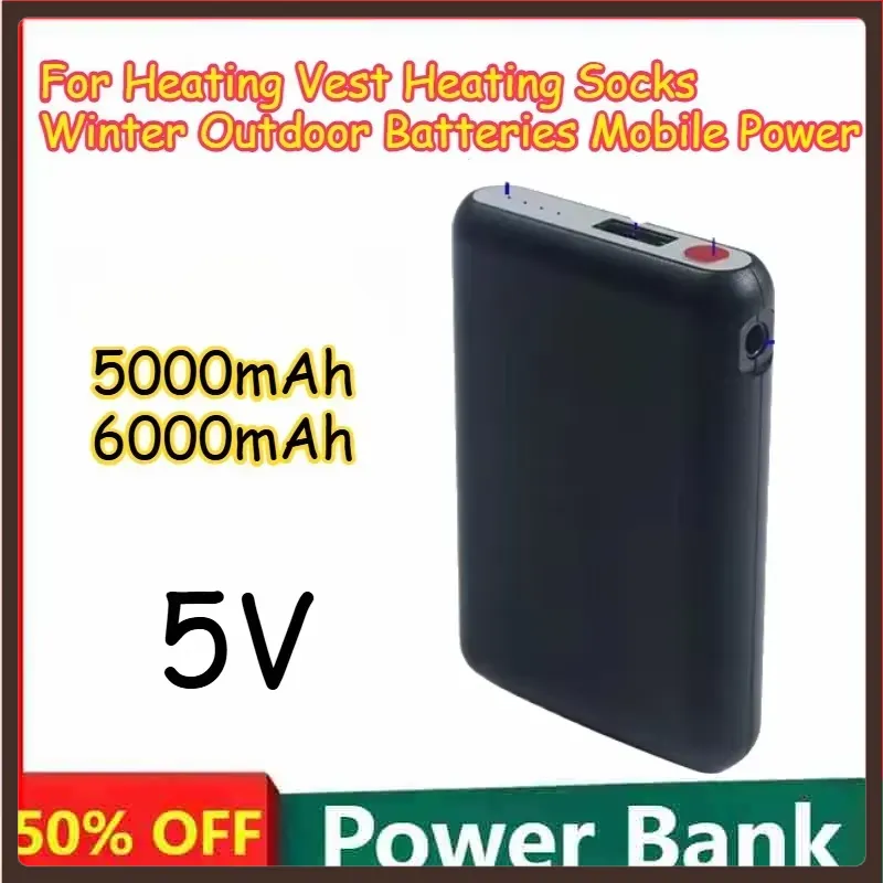5000mAh 6000mAh 5V Rechargeabl – Heated Vest Battery recenzja i cena