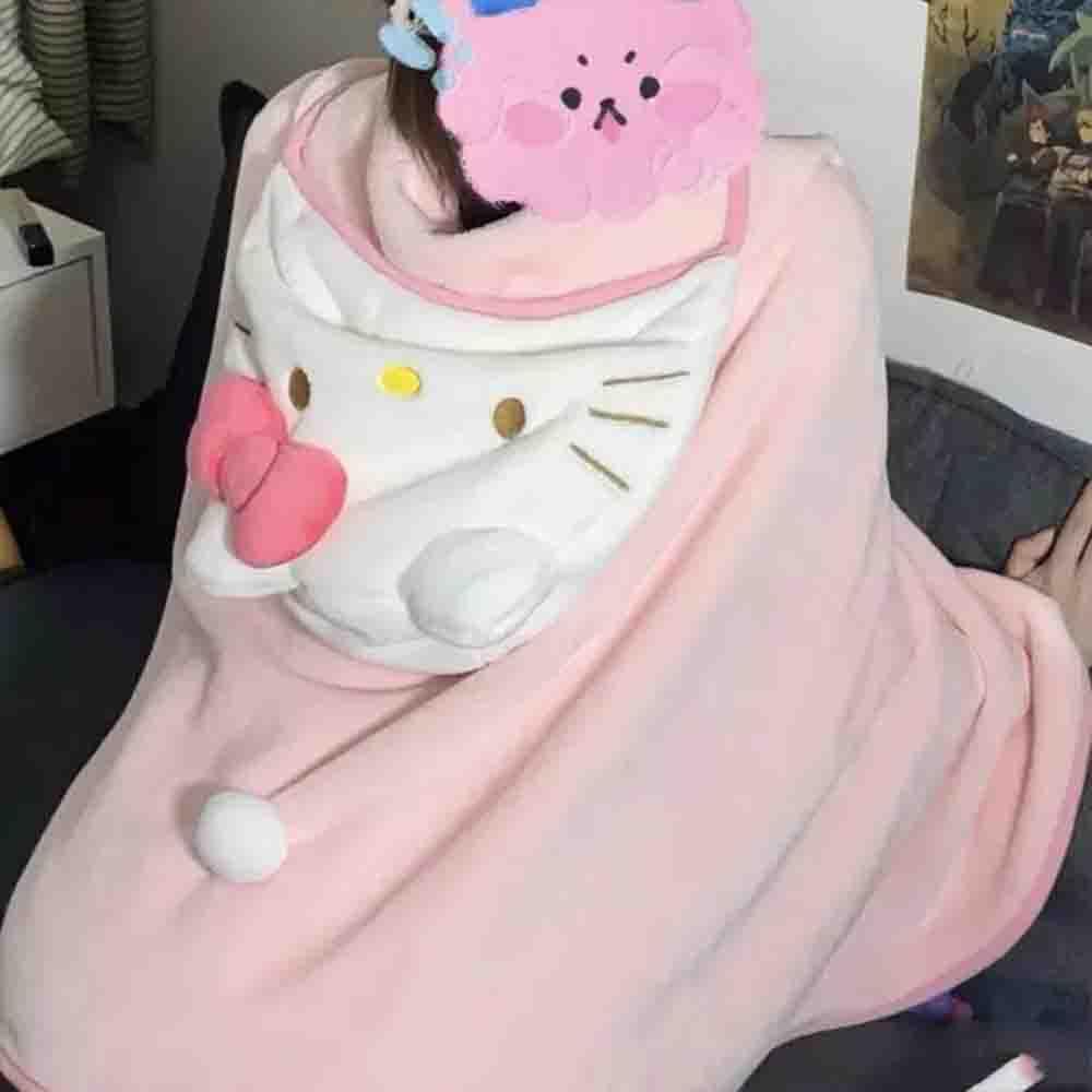 Cute Hellokitty Cloak Shawl Ai – Shawl Wrap Winter recenzja i cena