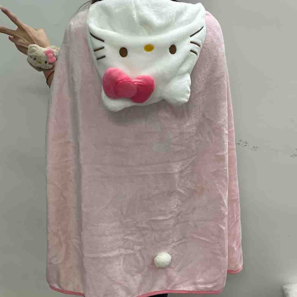 Cute Hellokitty Cloak Shawl Ai – Shawl Wrap Winter recenzja i cena