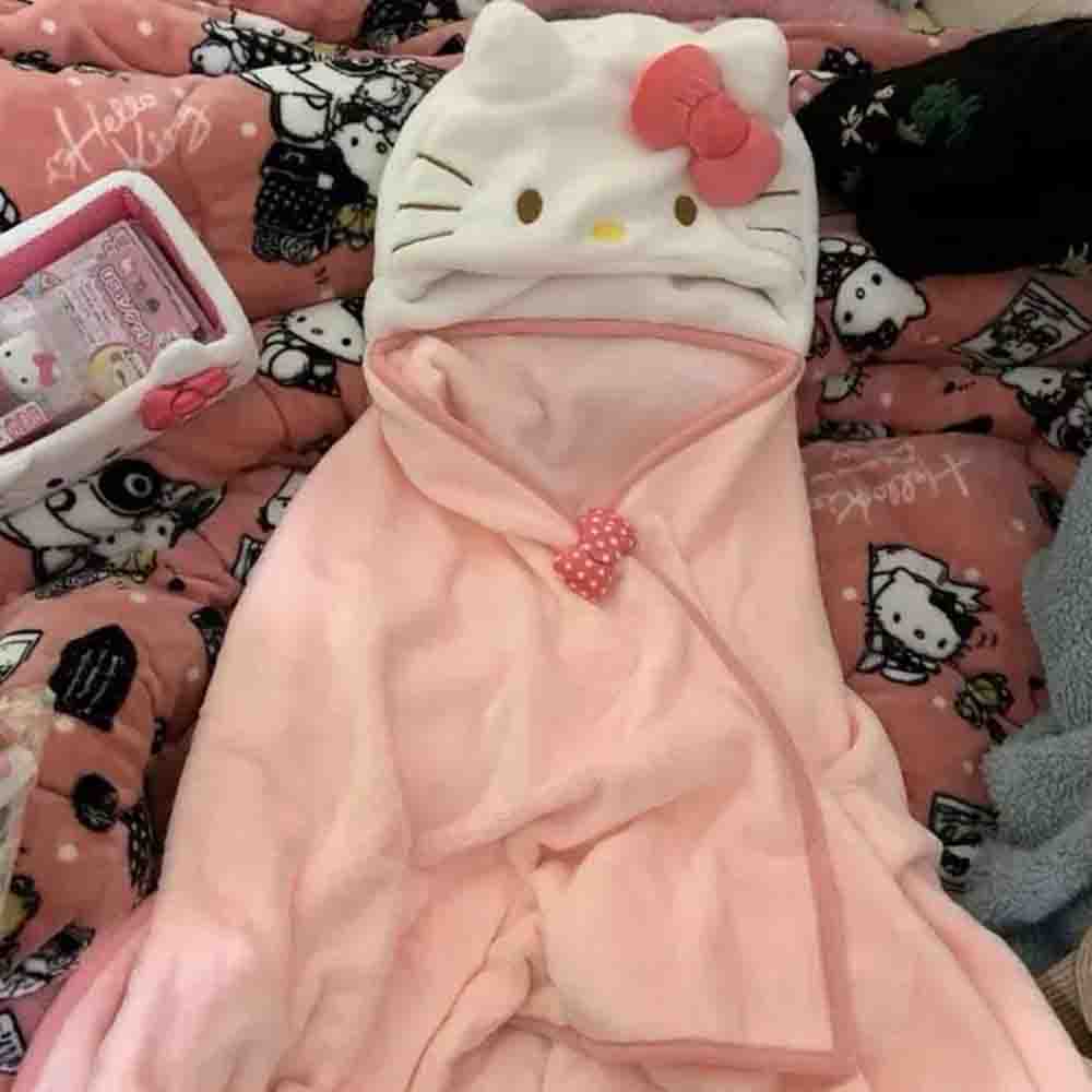 Cute Hellokitty Cloak Shawl Ai – Shawl Wrap Winter recenzja i cena