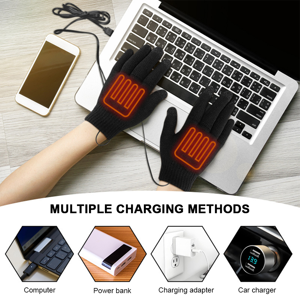 5-1Pairs USB Heated Knitted Gl – Touch Screen Gloves recenzja i cena