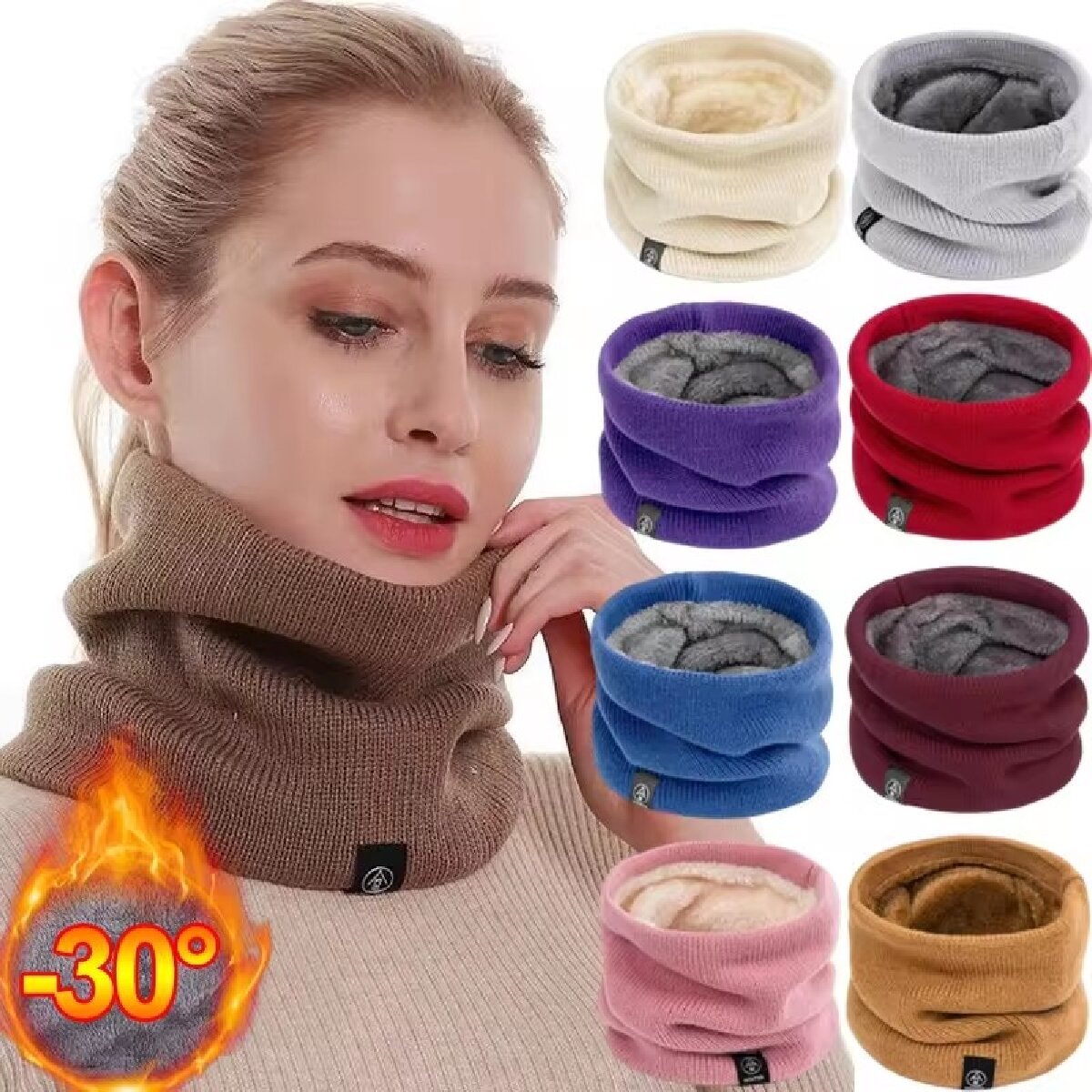 Solid Winter Plush Muffler Woo – Neck Gaiter Fleece recenzja i cena