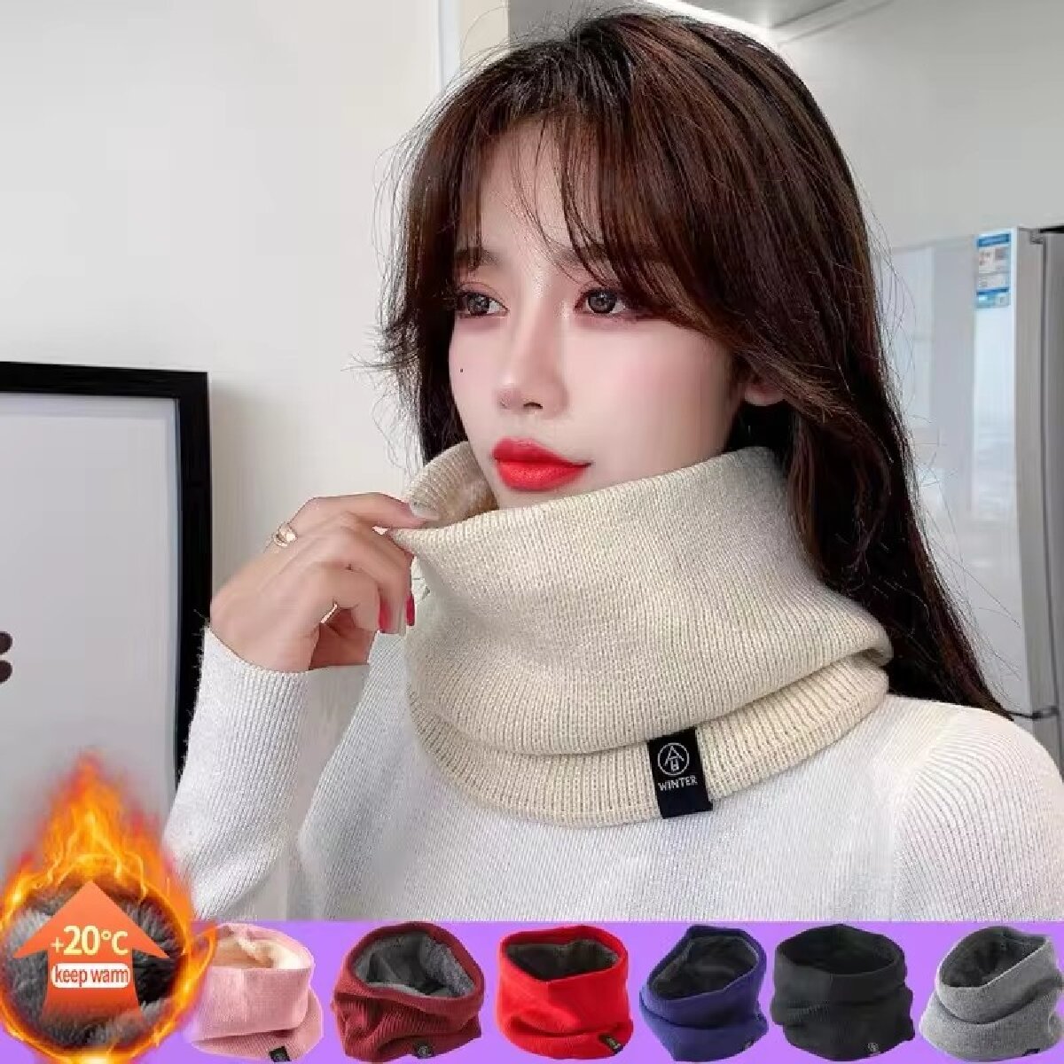 Solid Winter Plush Muffler Woo – Neck Gaiter Fleece recenzja i cena