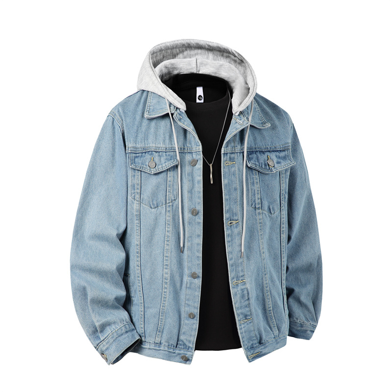 Men Hooded Denim Jacket Men St – Down Jacket Packable recenzja i cena