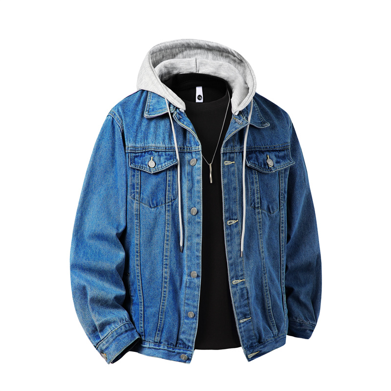 Men Hooded Denim Jacket Men St – Down Jacket Packable recenzja i cena
