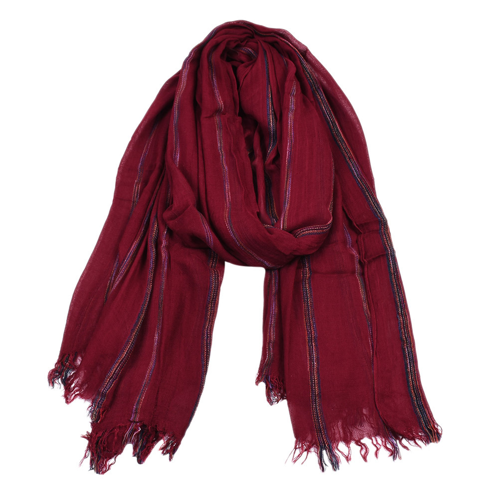 Cotton Linen Fashion Striped M – Wool Scarf Men recenzja i cena