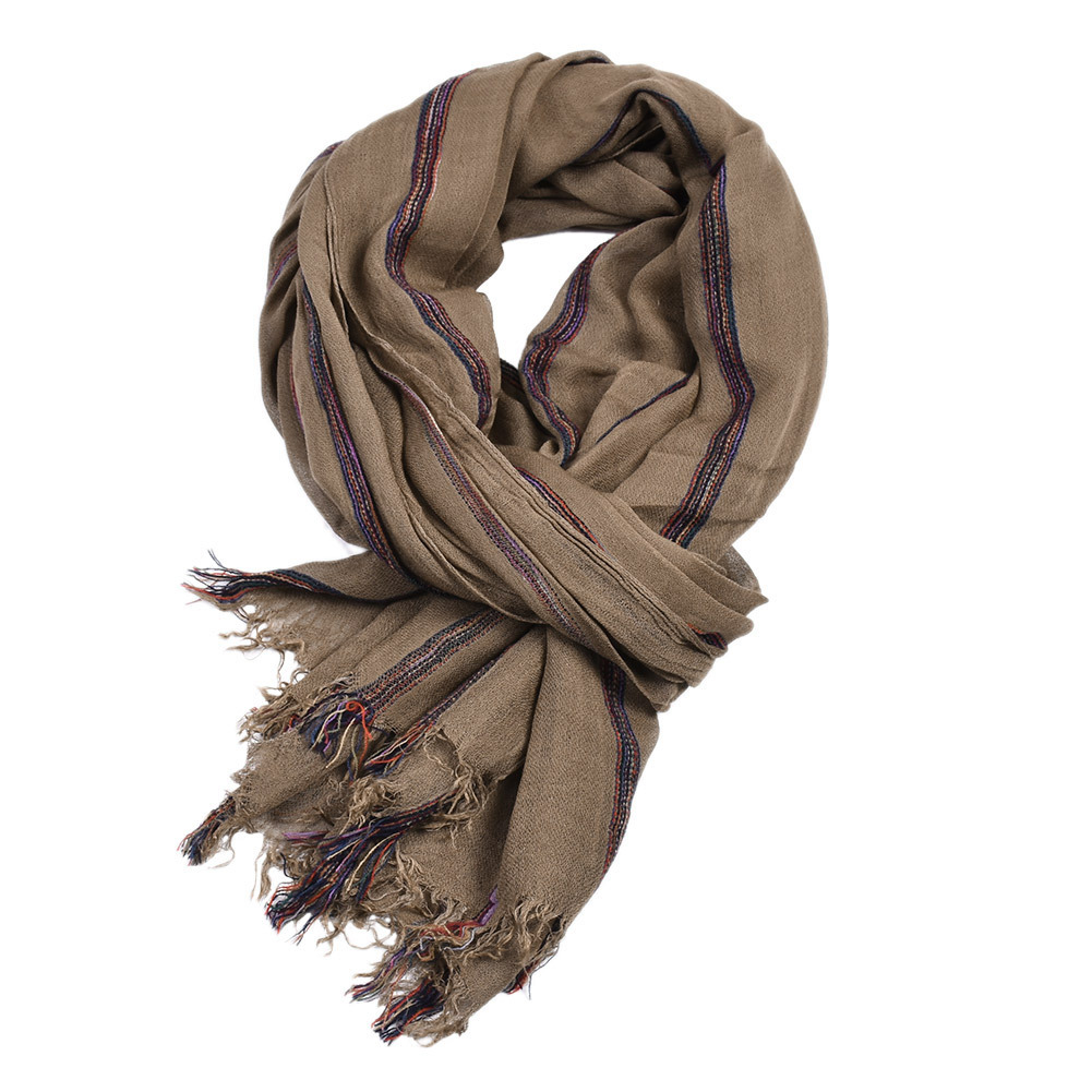 Cotton Linen Fashion Striped M – Wool Scarf Men recenzja i cena